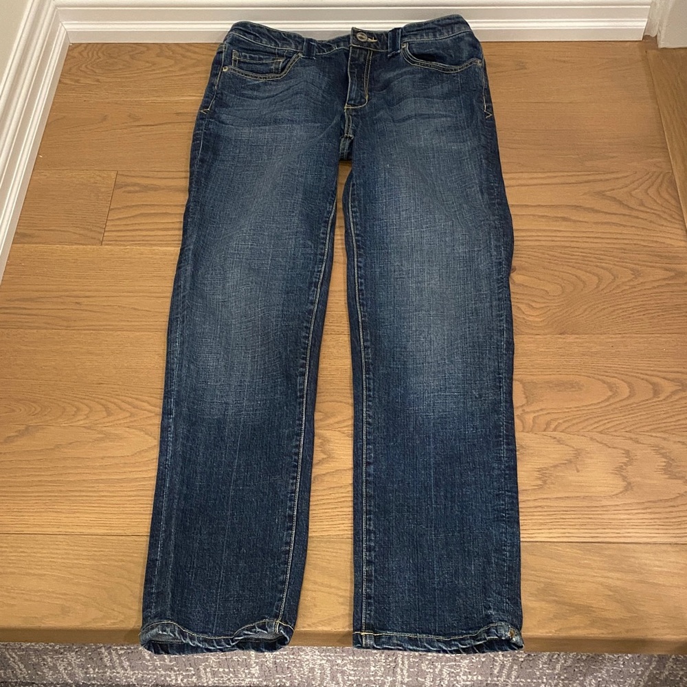 Seven7 Dark Blue Straight Leg Women's Jeans, 6